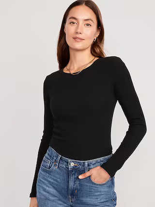 Plush Long-Sleeve Crew-Neck T-Shirt for Women | Old Navy (US)