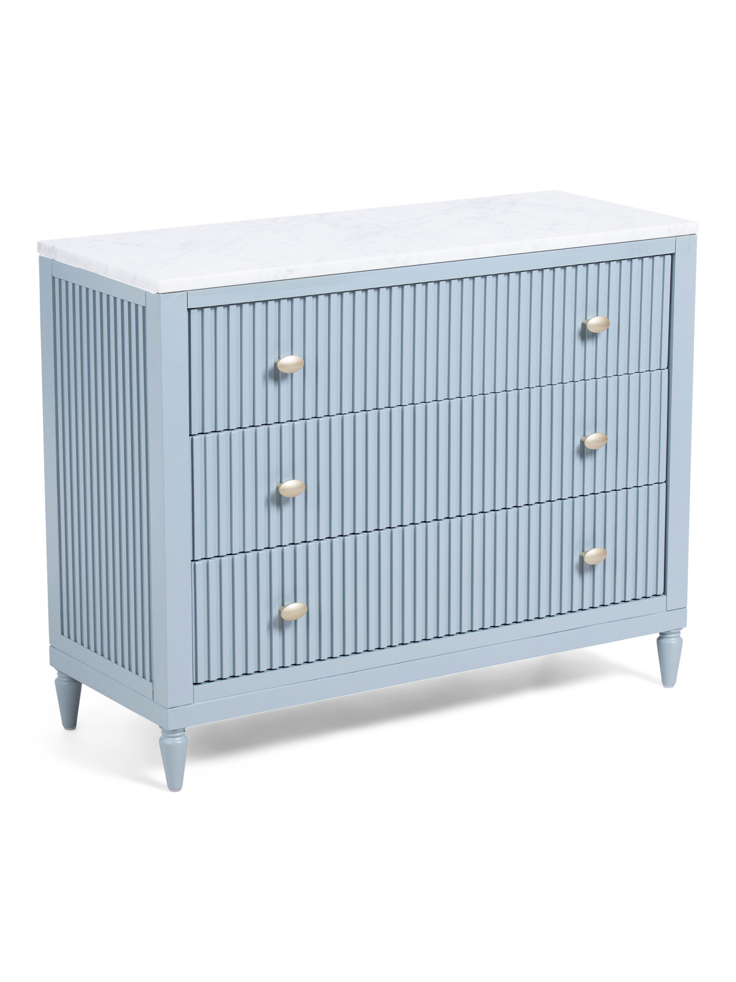 35x30 Reeded Carrara Marble Top Dresser | TJ Maxx