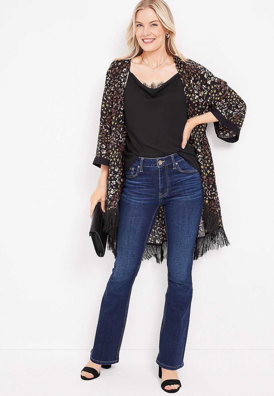 Solid Lace Cowl Neck Cami | Maurices