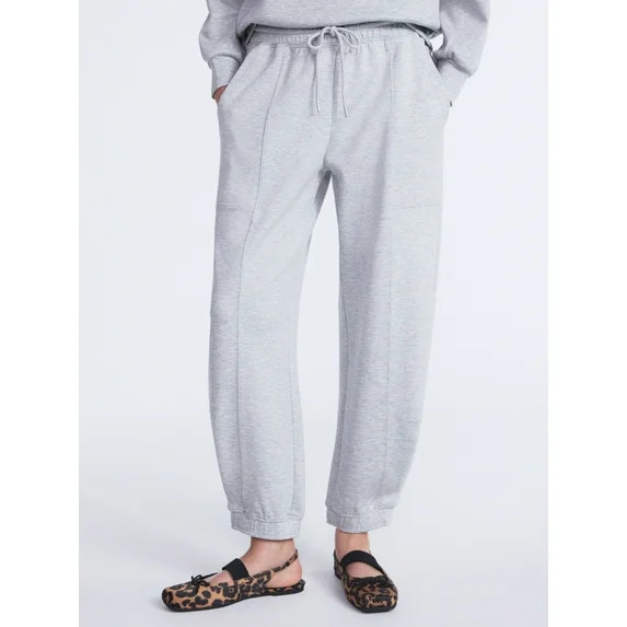 Scoop Women's and Women's Plus New Scuba Knit Barrel Pants, Sizes XS-4X | Walmart (US)