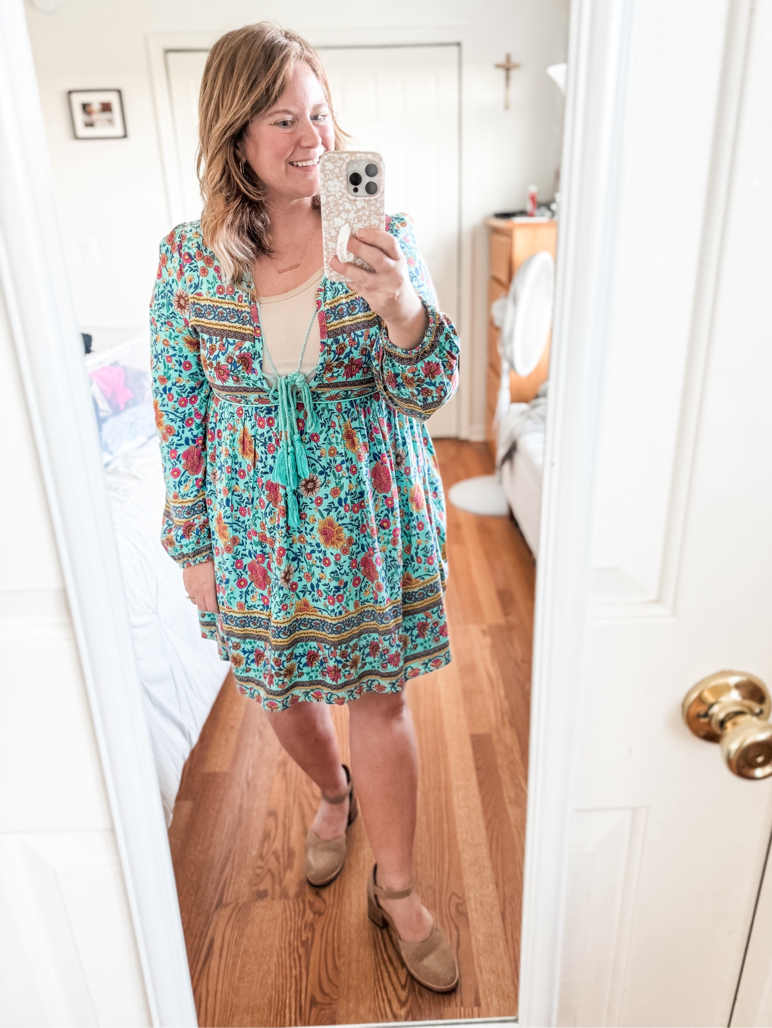 This Amazon dress is one of my favorites! Wore it for my teacher outfit today.  My shoes are sold out but I linked similar.  

#LTKWorkwear #LTKSeasonal #LTKMidsize