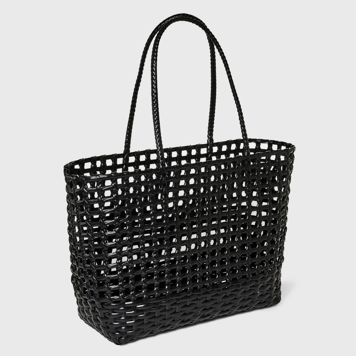Woven Cage Tote Bag - Shade & Shore™ Black | Target