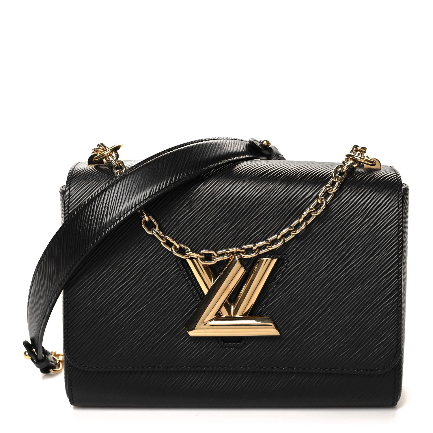 Epi Twist Shoulder Bag MM Black | FASHIONPHILE (US)