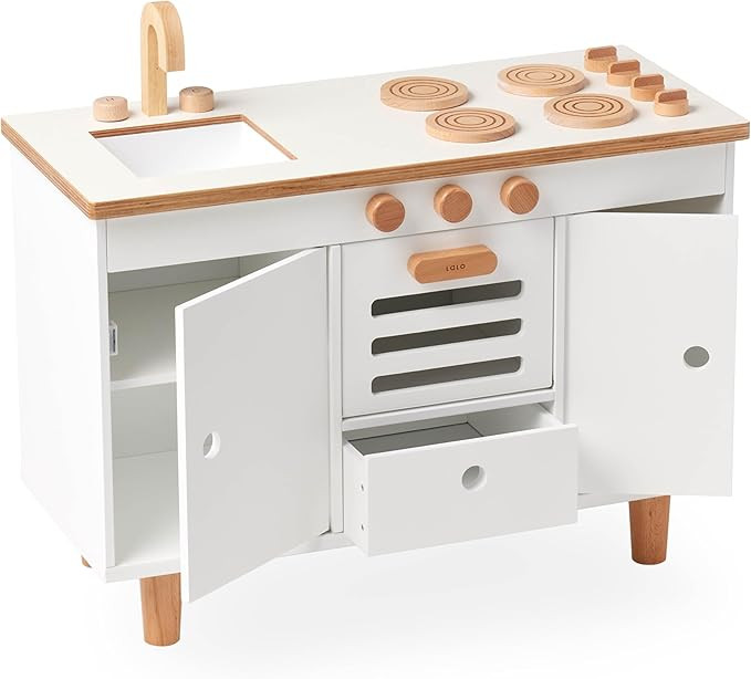 Lalo The Play Kitchen - Tool-Free Assembly, Toddler Kitchen Playset with Interactive Knobs & Door... | Amazon (US)