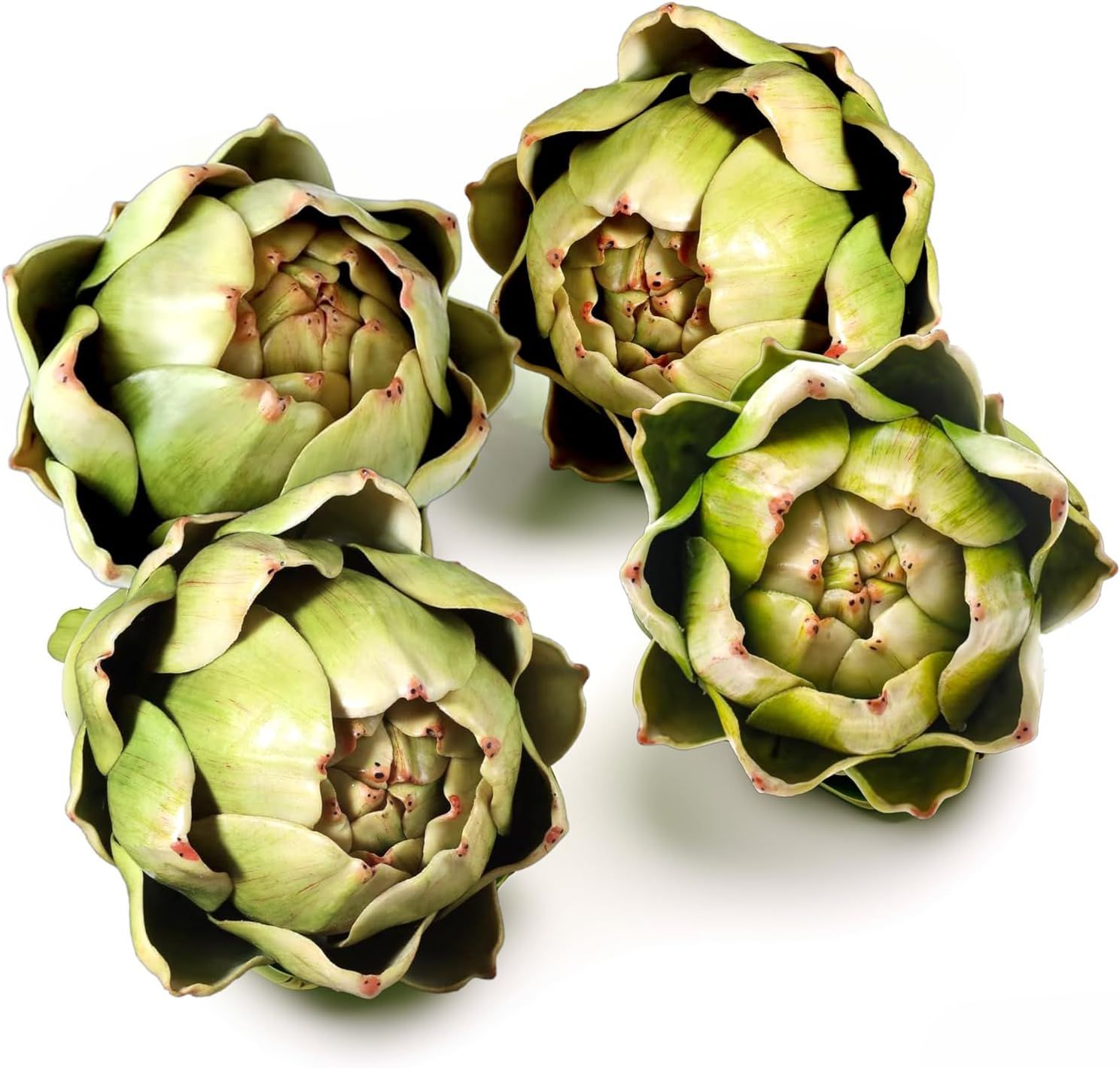 4-Pack Large Green Faux Artichokes, Realistic Plastic Lifelike Artificial Vegetables for Kitchen ... | Amazon (US)