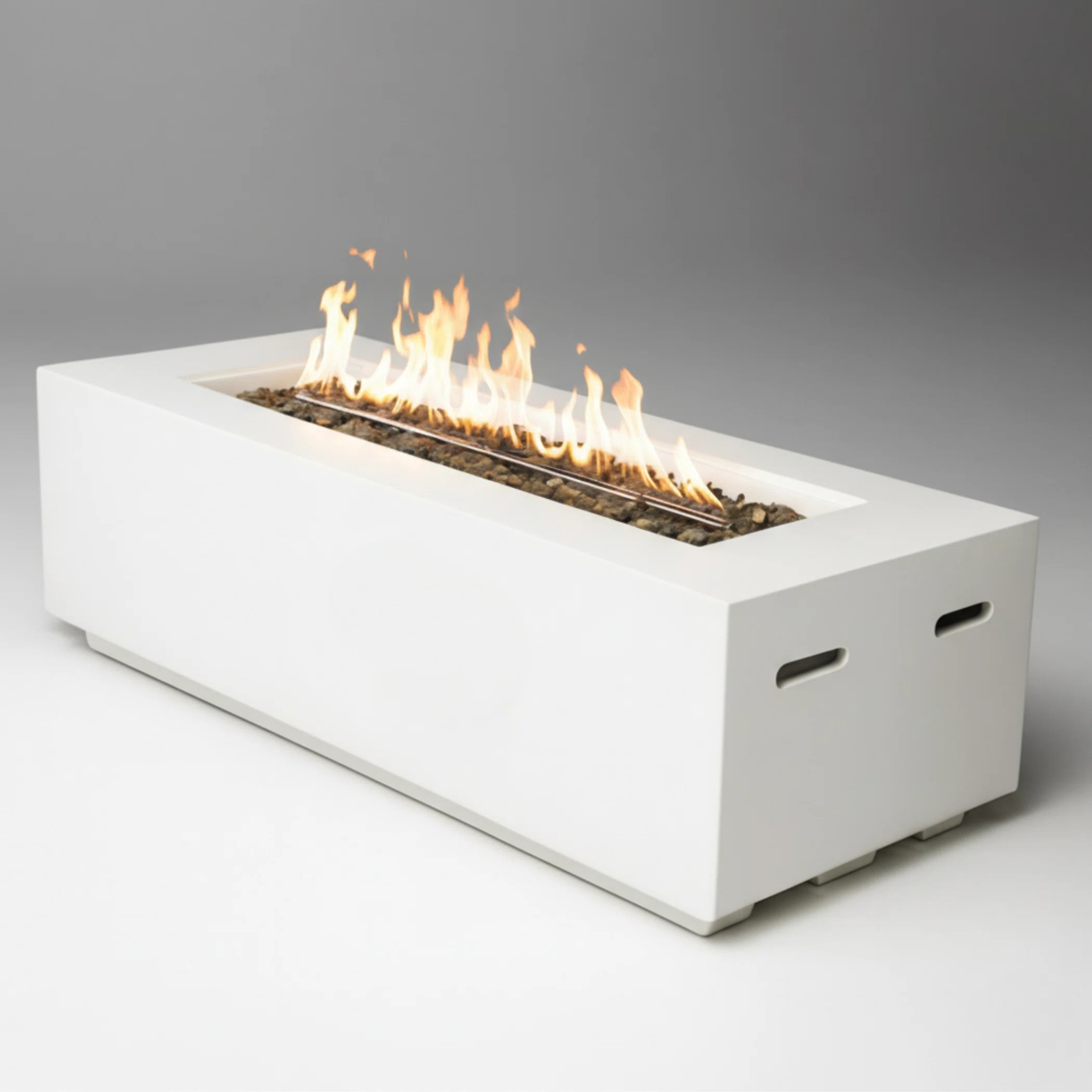 Roesr Rectangle Steel Propane Smokeless Outdoor Fire Pit Table | Wayfair North America