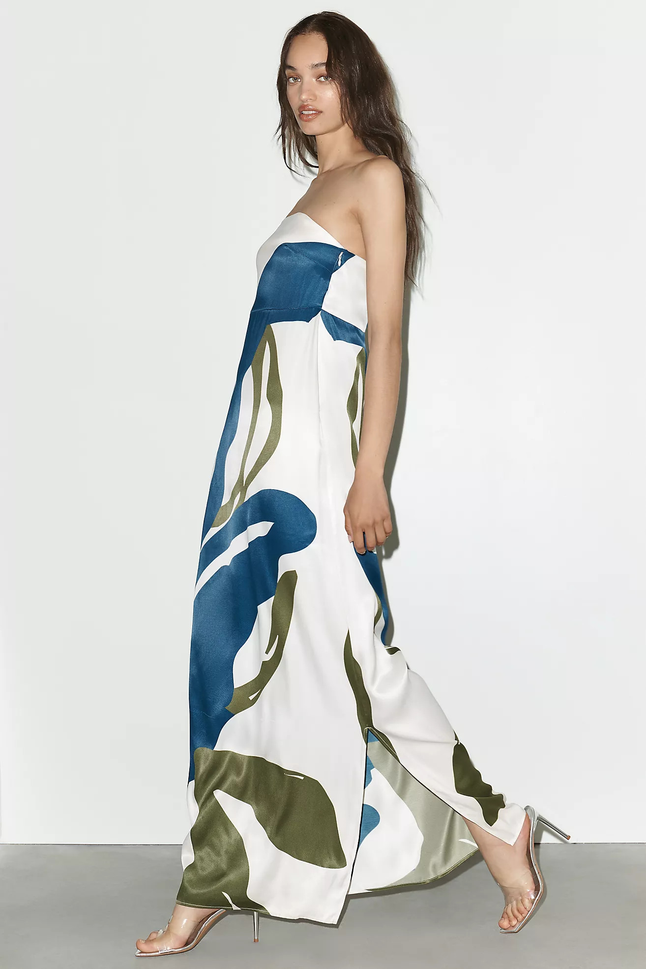DIARRABLU Tubi Printed Strapless Maxi Dress | Anthropologie (US)