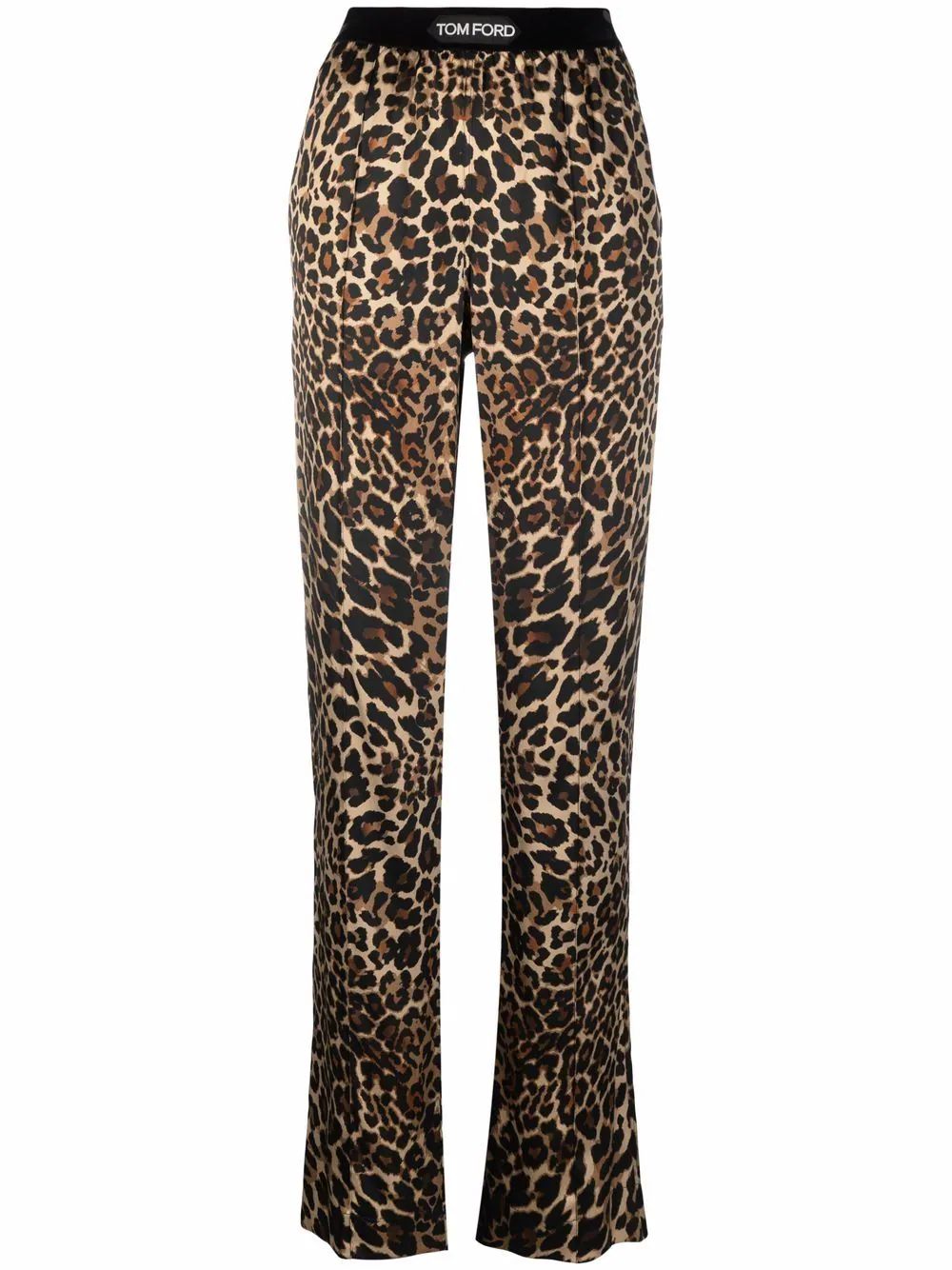 leopard-print straight-leg trousers | Farfetch Global