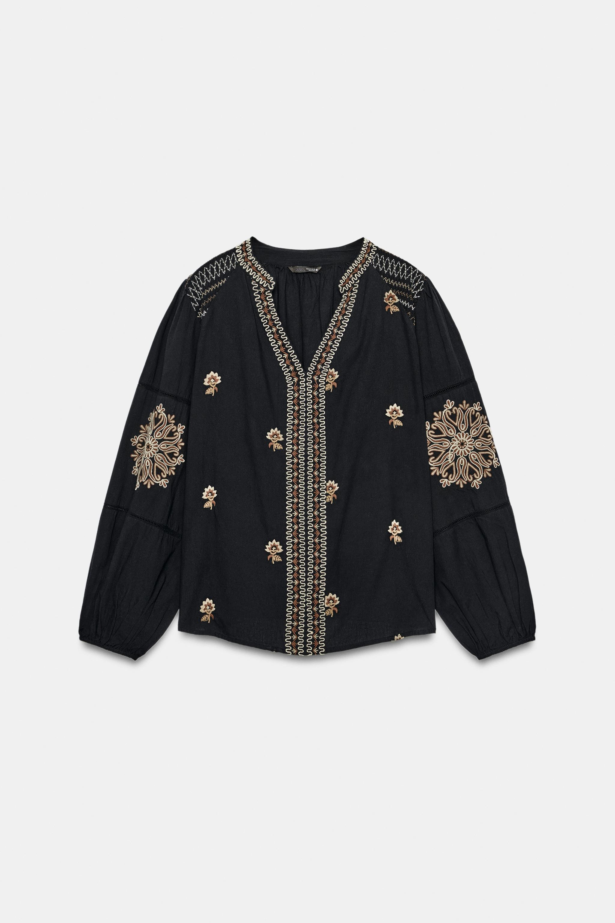 EMBROIDERED FLORAL SHIRT | Zara US
