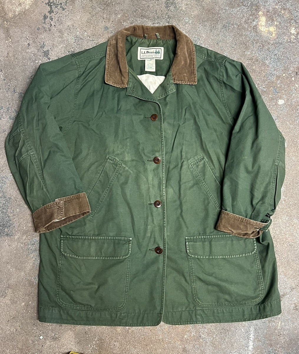 Vtg LL Bean Unisex Sz L/XL Reg Chore Barn Coat Jacket Rare Green  | eBay | eBay US