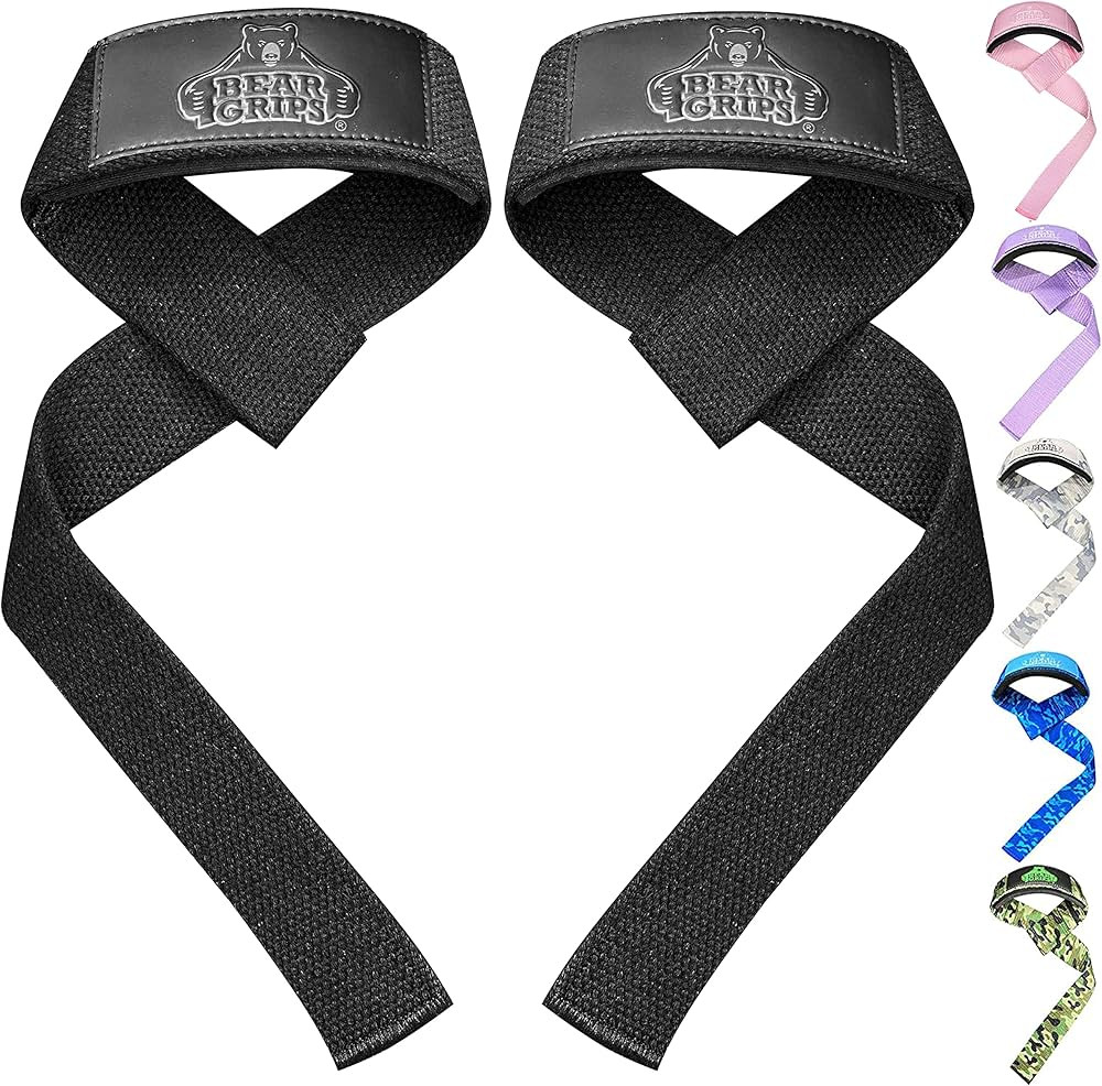 Bear Grips Lifting Straps - Gym & Weightlifting Straps for Men & Women, Deadlift Support, 2 Pairs | Amazon (US)