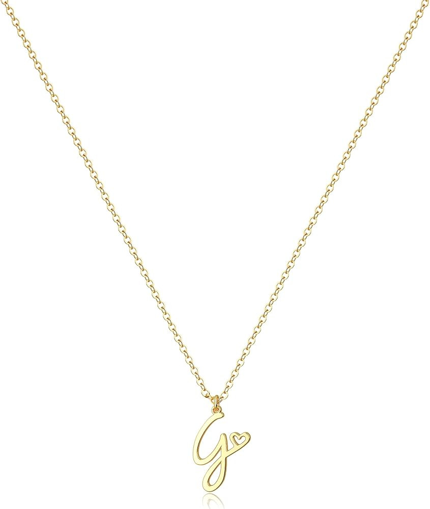 Tewiky Initial Necklace for Women-14k Gold Filled/925 Sterling Silver Dainty Gold Letter Necklace... | Amazon (US)