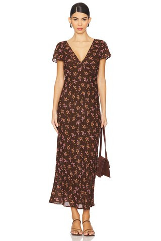 SPELL Melody Bias Maxi Dress in Antique Walnut from Revolve.com | Revolve Clothing (Global)