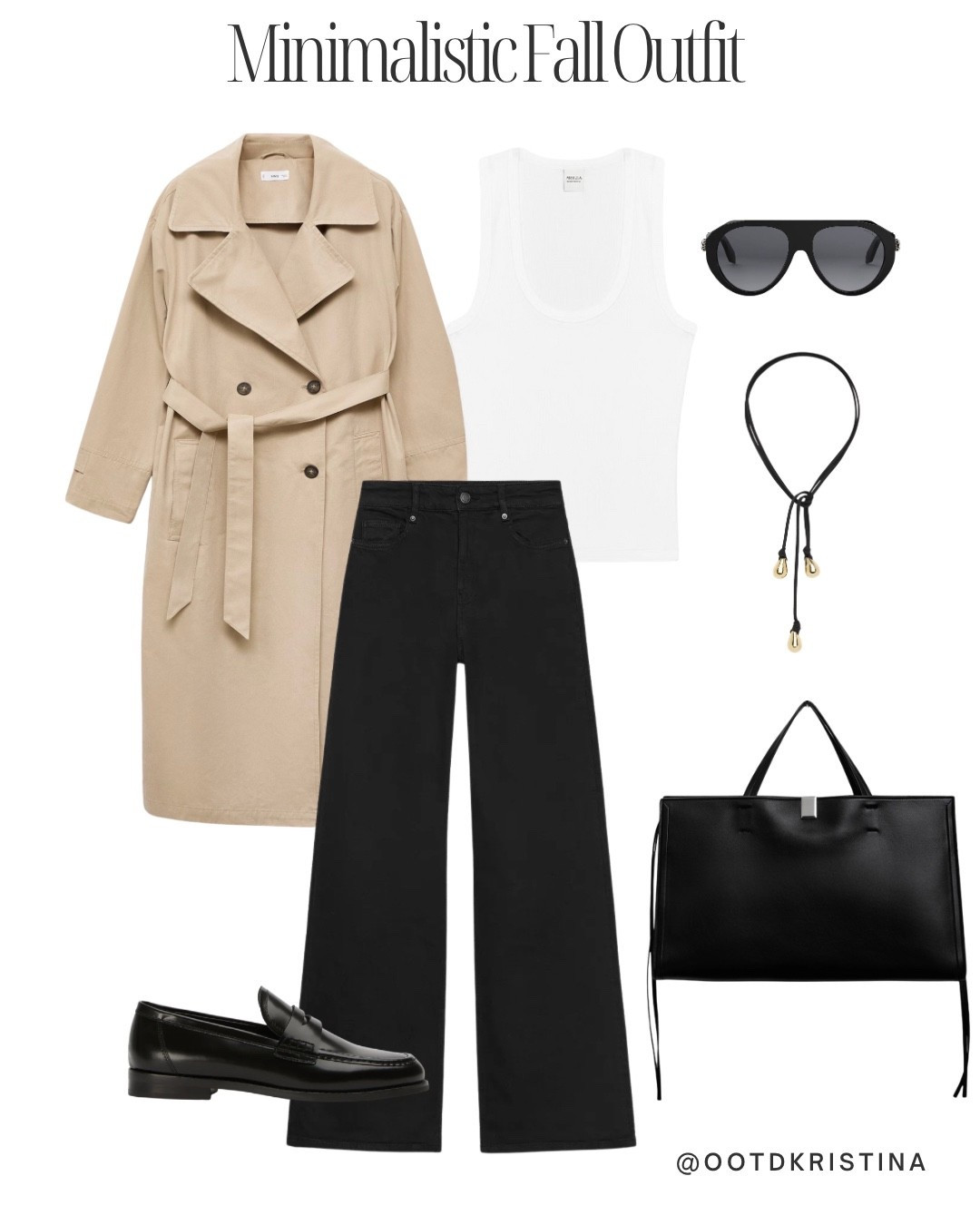 Minimalistic outfit for fall 
#falloutfit #trenchcoat #widelegjeans #loafers #tote #minimal #minimalisticoutfit 

#LTKSeasonal #LTKFindsUnder100 #LTKFindsUnder50