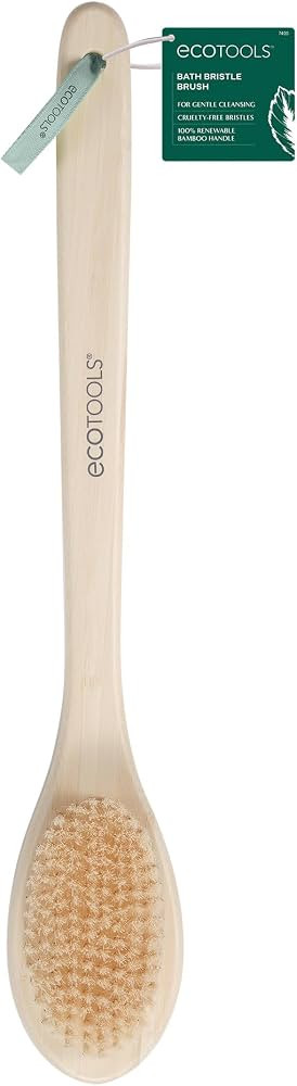 EcoTools Bath Bristle Brush, Bath Brush with Long Handle, Cleanse Back & Hard-to-Reach Areas, Eco... | Amazon (US)