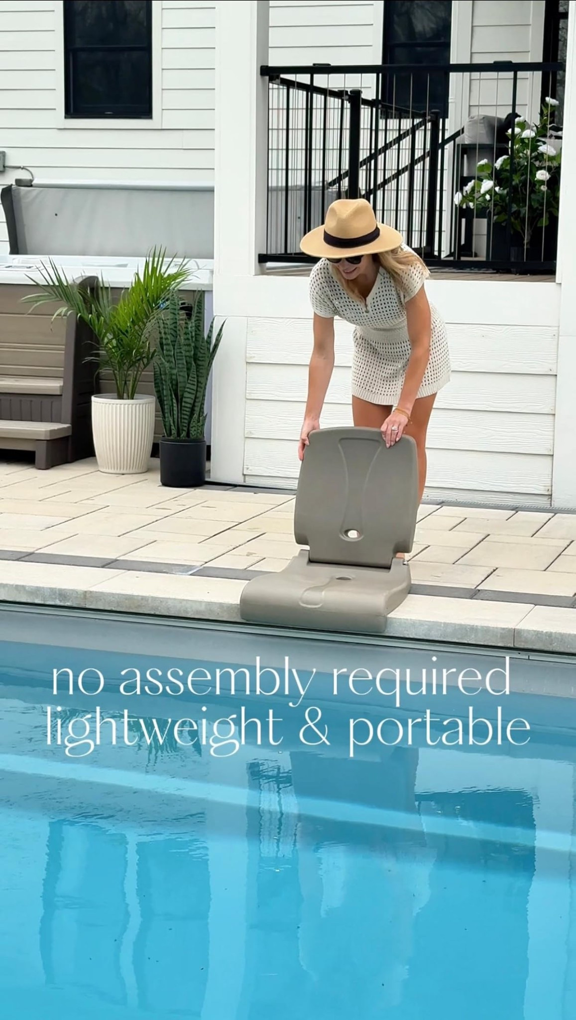 Enjoy poolside lounging with this no-assembly, lightweight chair. Perfect for a relaxing day by the pool. #poolside #relaxation

#LTKSeasonal