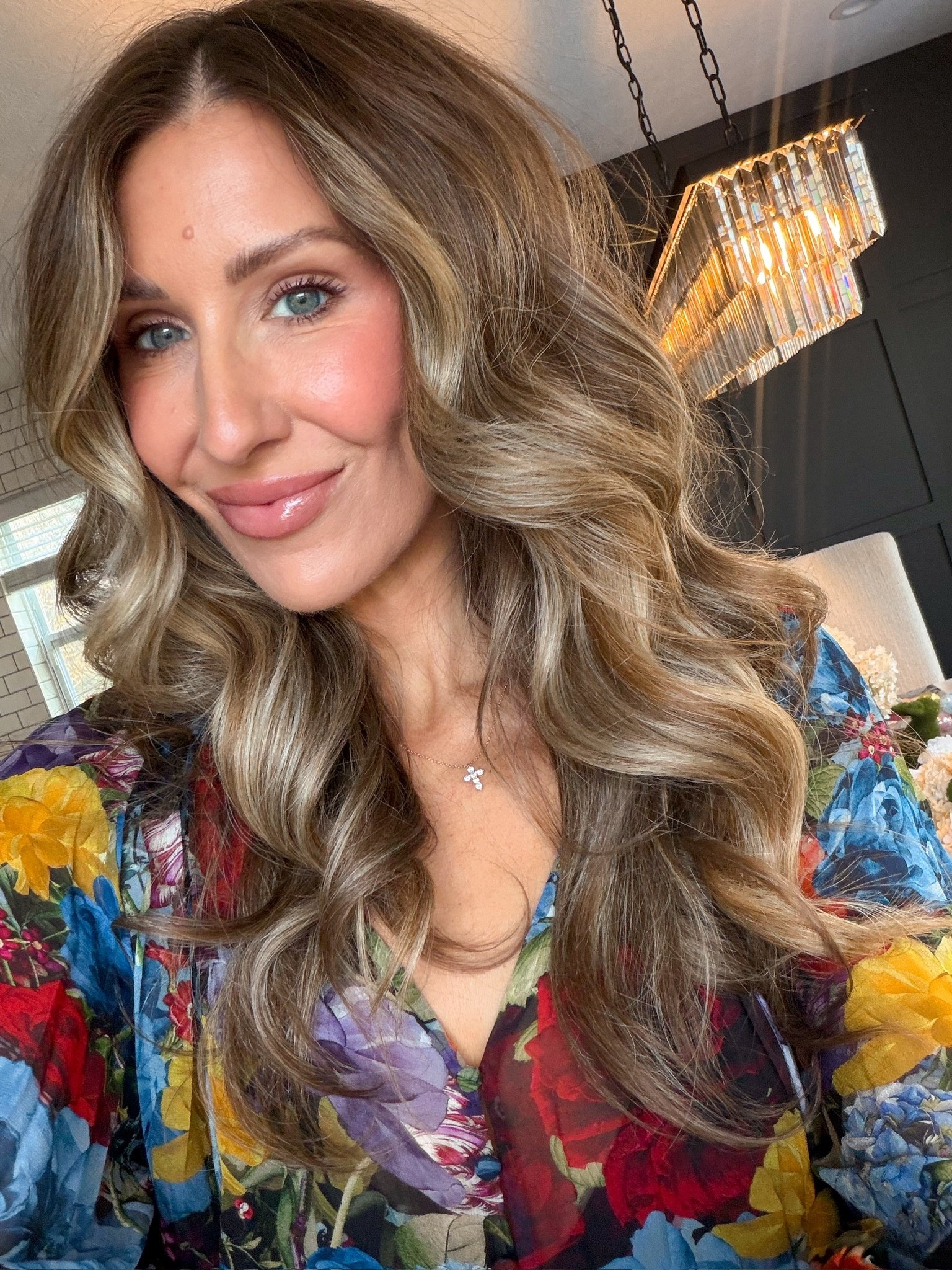 This top is so pretty and easy to dress up or down. I love the soft, flowy fit and the mix of colors, it makes such a statement without trying too hard. Perfect with denim, trousers, or even dressed up for a night out.

Floral top, colorful blouse, statement top, date night outfit, dressy casual, spring outfit, summer top, themominstylee

#LTKootd #LTKSeasonal #LTKmomlife