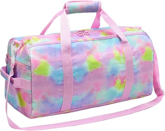 Girls Dance Bag,Kids Duffle Bag Travel Gymnastics Ballet Bag with Shoes Compartment and Wet Separ... | Amazon (US)