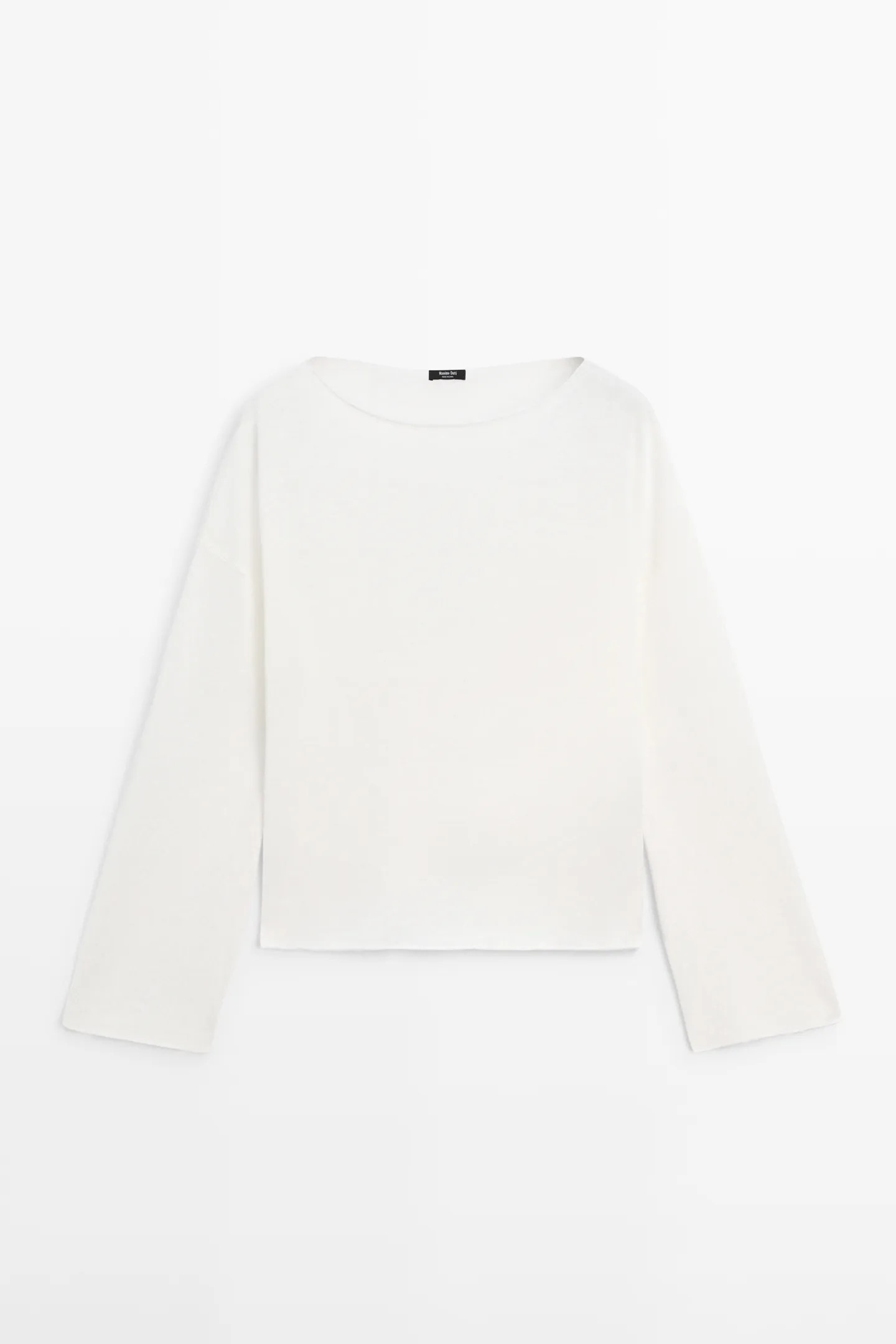 100% linen knit boat neck sweater | Massimo Dutti UK