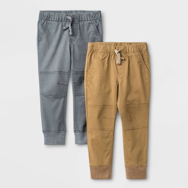 Toddler Boys' 2pk Jogger Pants - Cat & Jack™ Brown/Gray | Target