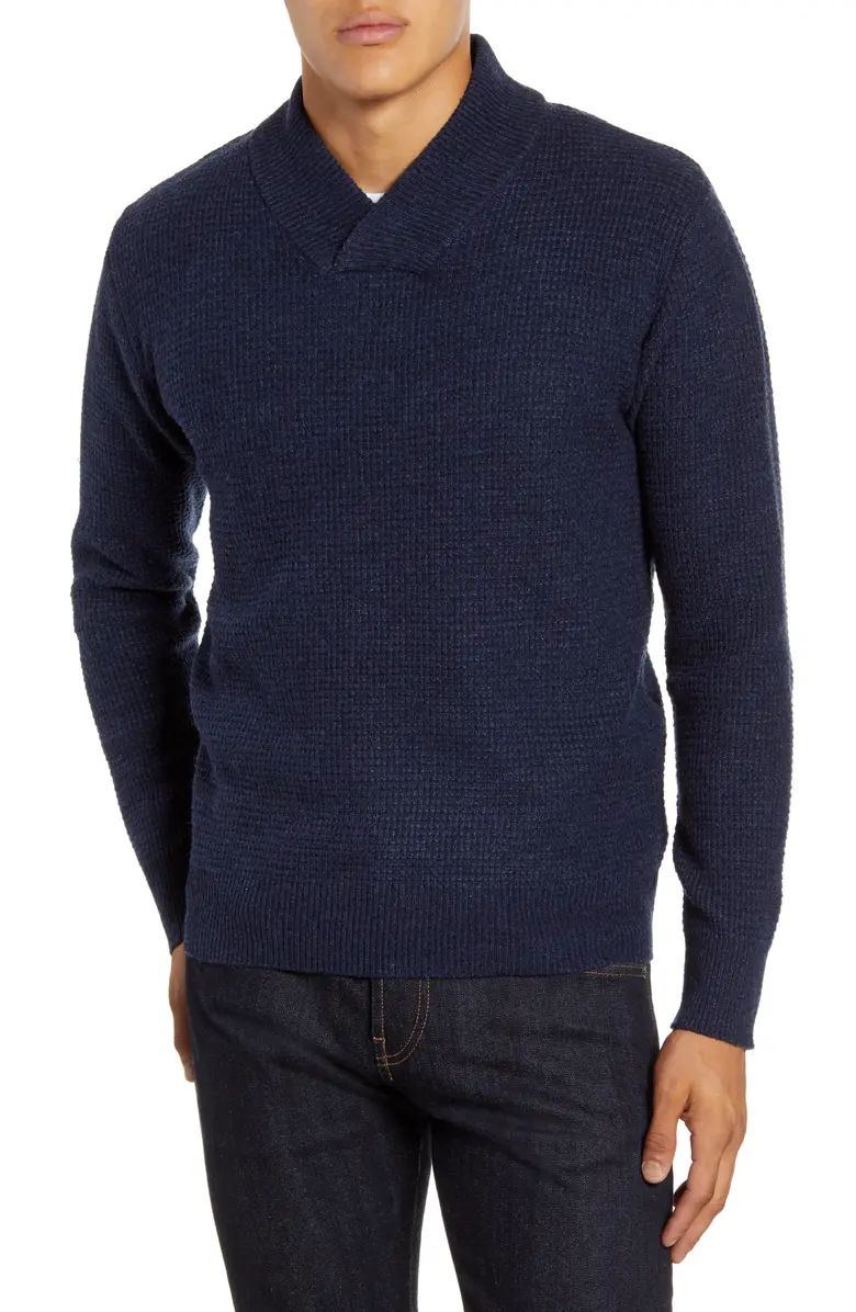Waffle Knit Thermal Wool Blend Pullover | Nordstrom