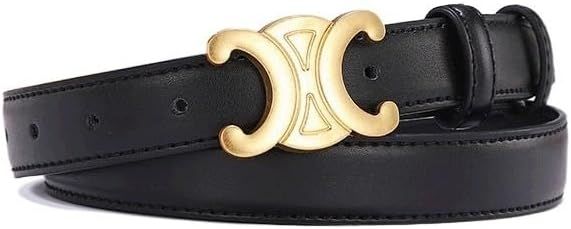 Women's Leather Belt for Triumph Hundred Jeans with, Girls Fashion Pin Buckle Belt(Color : Second... | Amazon (US)