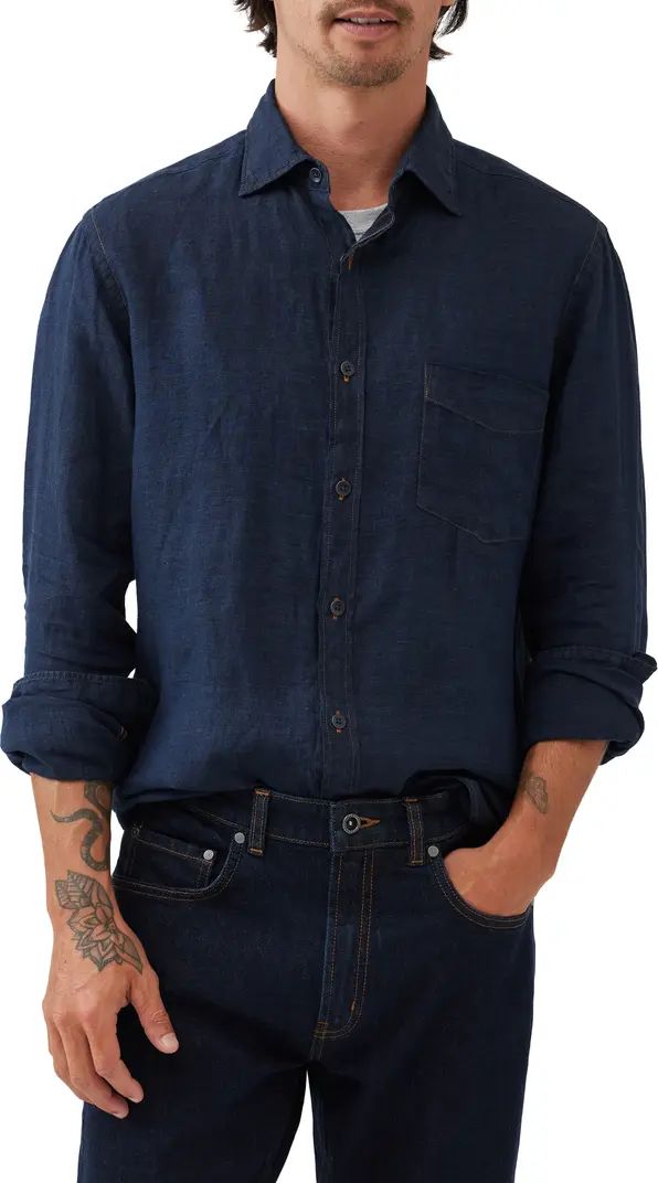 Rodd & Gunn Kingswell Sports Fit Solid Linen Button-Up Shirt | Nordstrom | Nordstrom