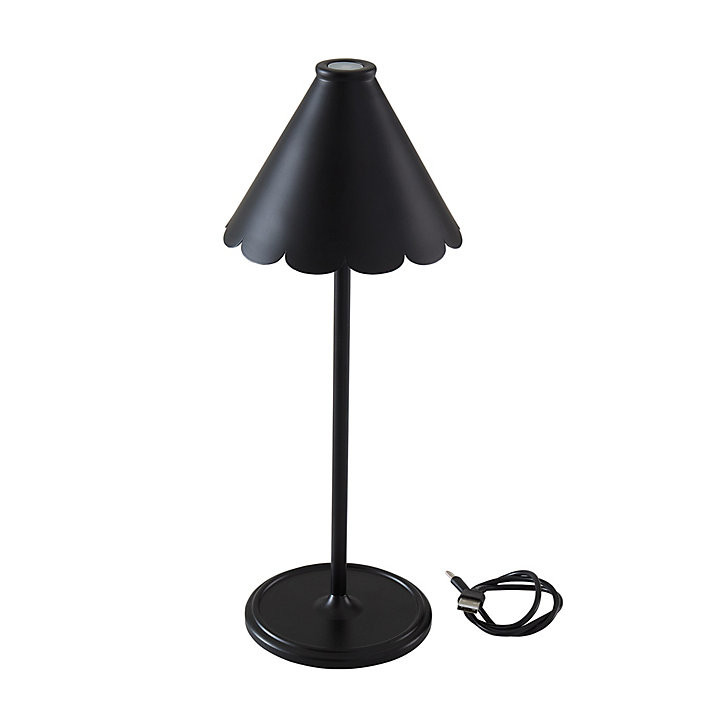 Kit Scalloped LED Lamp & Rechargeable Battery with 3 Brightness Levels | Ballard Designs, Inc.