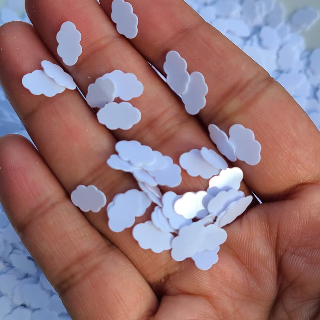 White Cloud Glitter Confetti Cloud Shape Glittercloud Table - Etsy | Etsy (US)