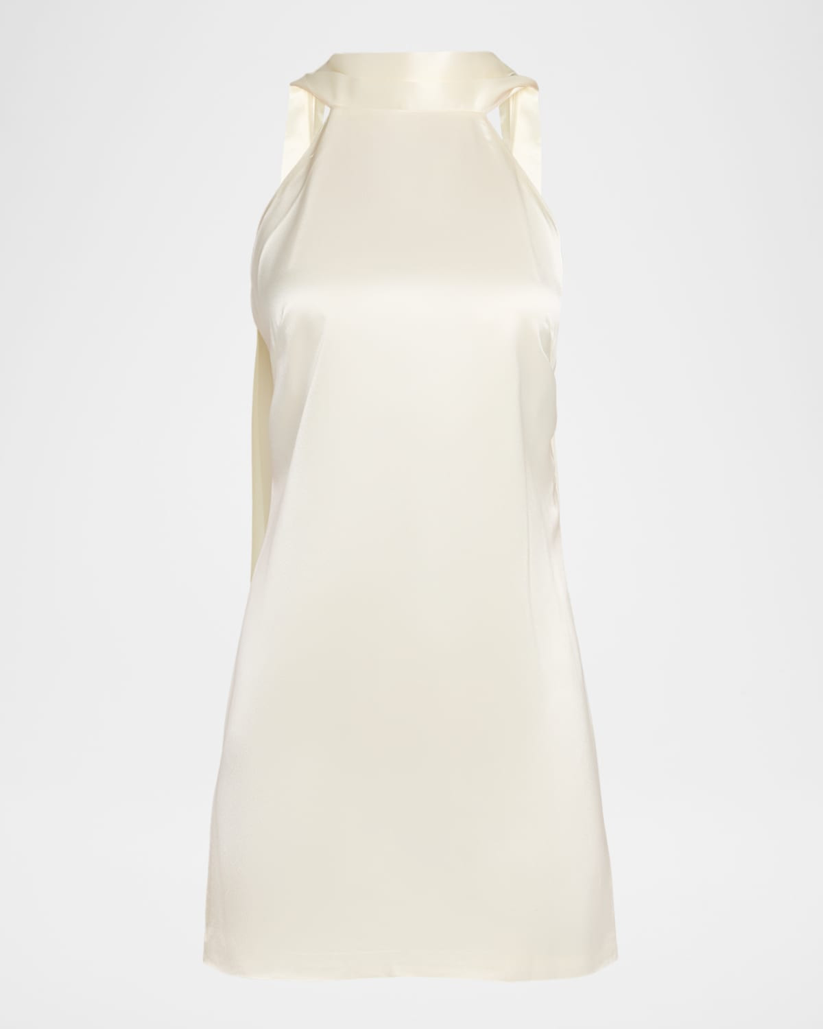 Lita Draped Satin Mini Dress | Neiman Marcus