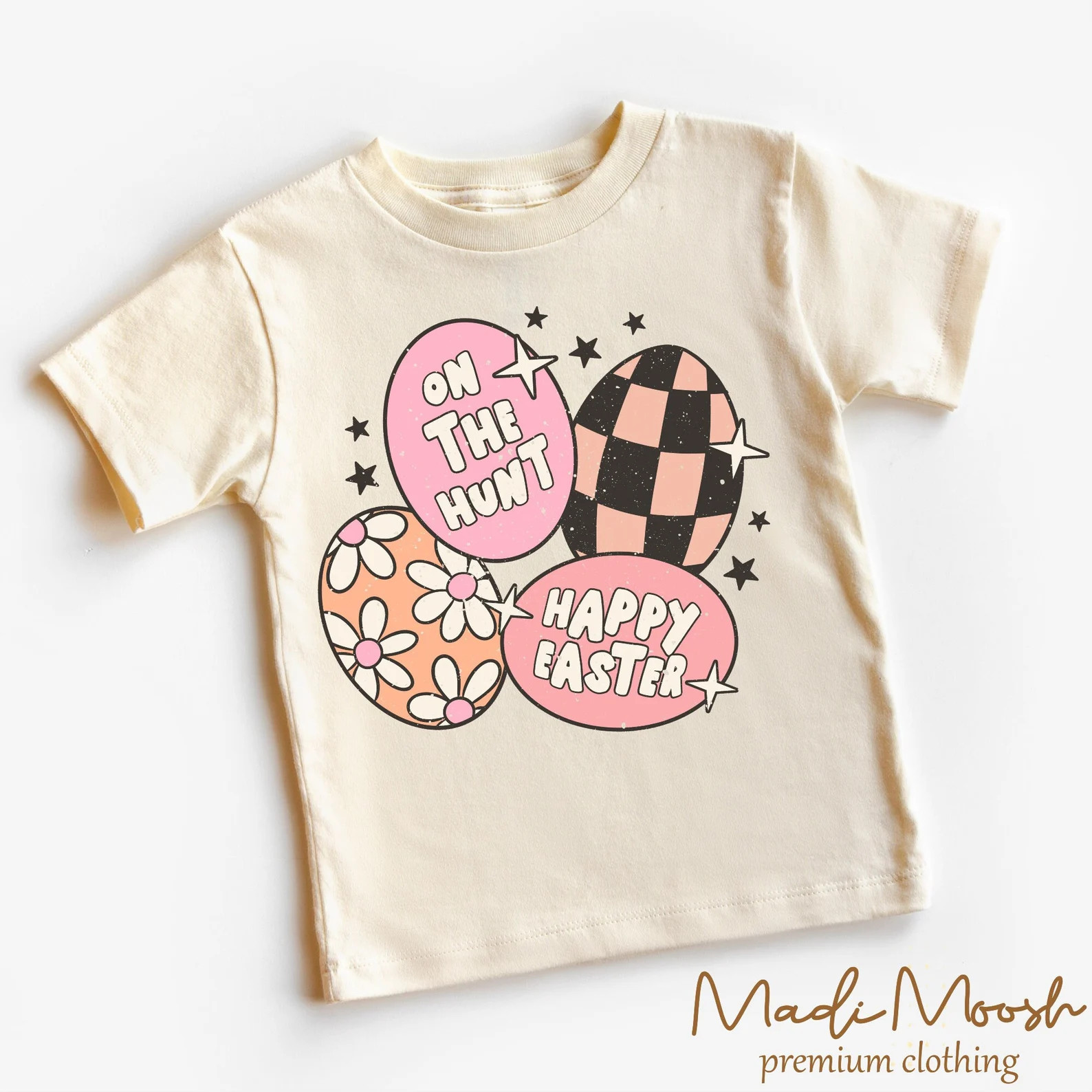 On the Hunt Kids Easter Shirt Easter Egg Toddler Tee Natural Kids Shirt - Etsy | Etsy (US)