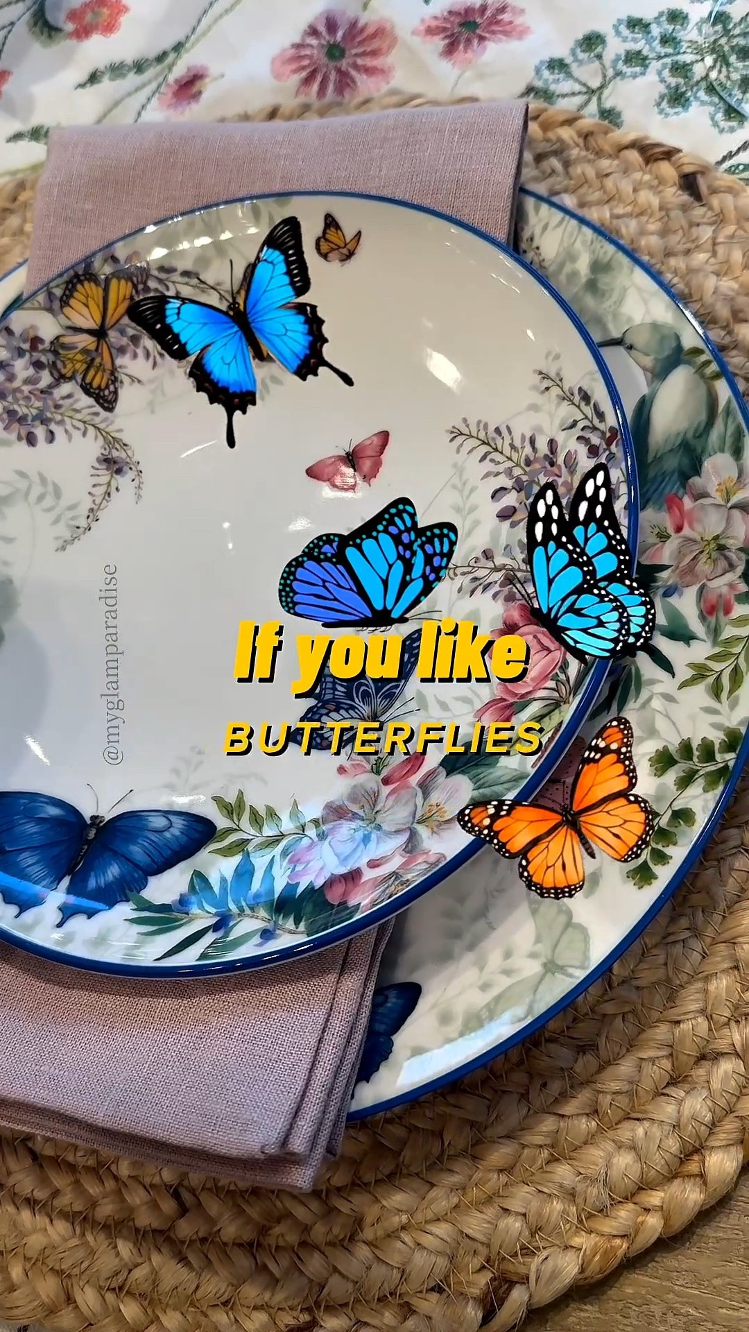 POV: you can never have too many butterfly plates 🦋🌸✨ Found these beauties at @Pottery Barn  and I’m in love. 

#myglamparadise

#LTKSeasonal #LTKHome #LTKfoodie
