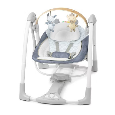 Ingenuity Swing n Go Portable Swing Removable Toy Bar - Chambray | Target