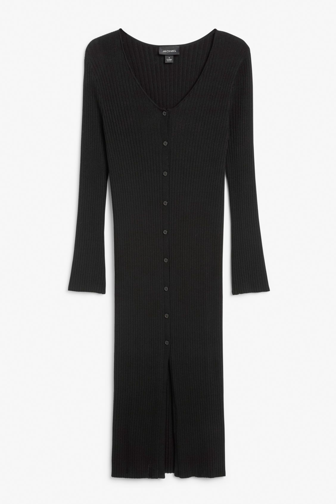 Ribbed knit dress - Black | Monki