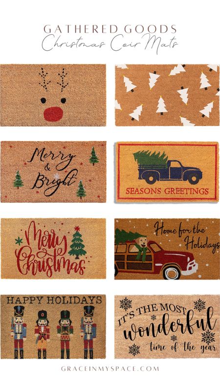 Bring your front porch into the holiday spirit with one of these cute Christmas coir mats! I love the dog riding in the car rug, and the most wonderful time of the year mat. Which coir rug is your favorite? Shop them all on Amazon! 

#LTKhome #LTKHoliday #LTKunder50