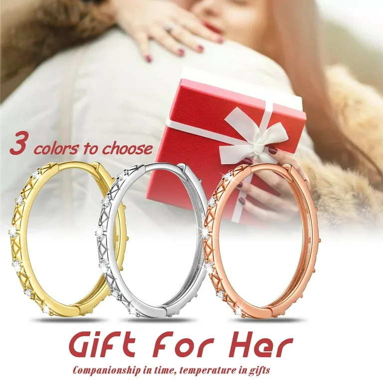 Beautlace 14K Gold over 925 Sterling Silver Hoop Earrings for Women, 24mm Filigree Design with 5A... | Walmart (US)