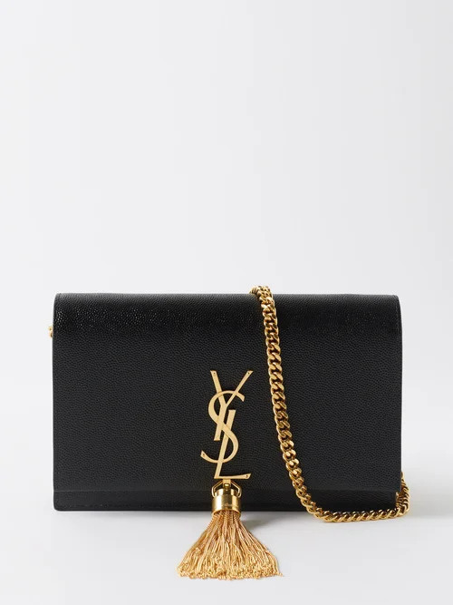 Saint Laurent - Kate Chain-tassel Leather Cross-body Bag - Womens - Black | Matches (UK)