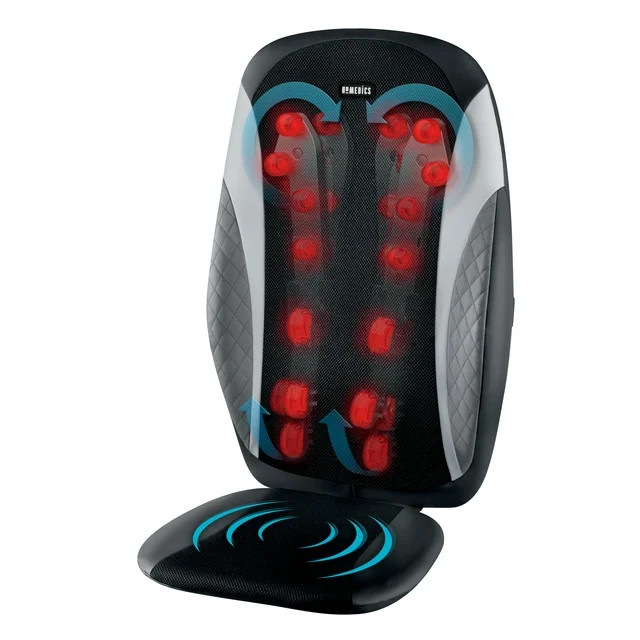 Homedics 8-Node Shiatsu Back Massager Cushion with Soothing Heat, Black | Walmart (US)