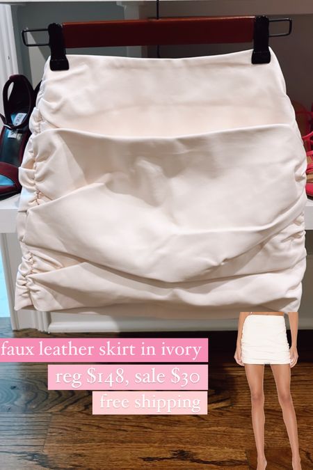 Faux leather skirt
Sale 

#LTKunder50 #LTKstyletip #LTKsalealert