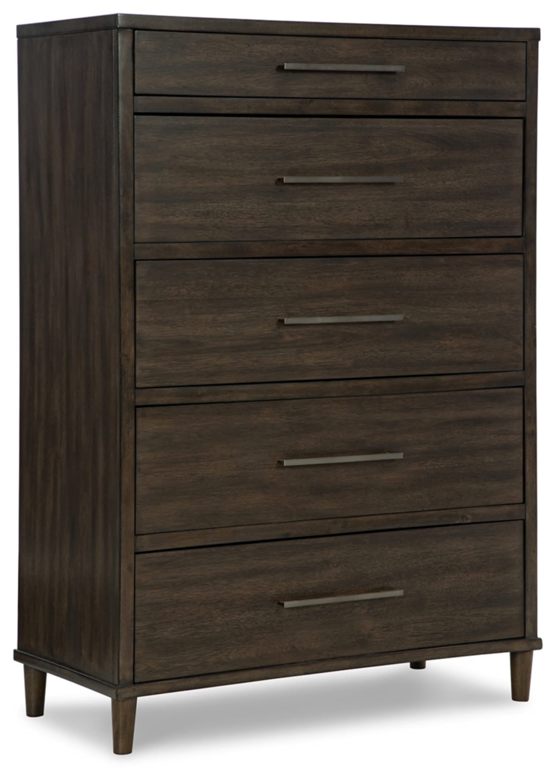 Signature Design by Ashley Wittland Contemporary 5 Drawer Chest, Dark Brown | Amazon (US)