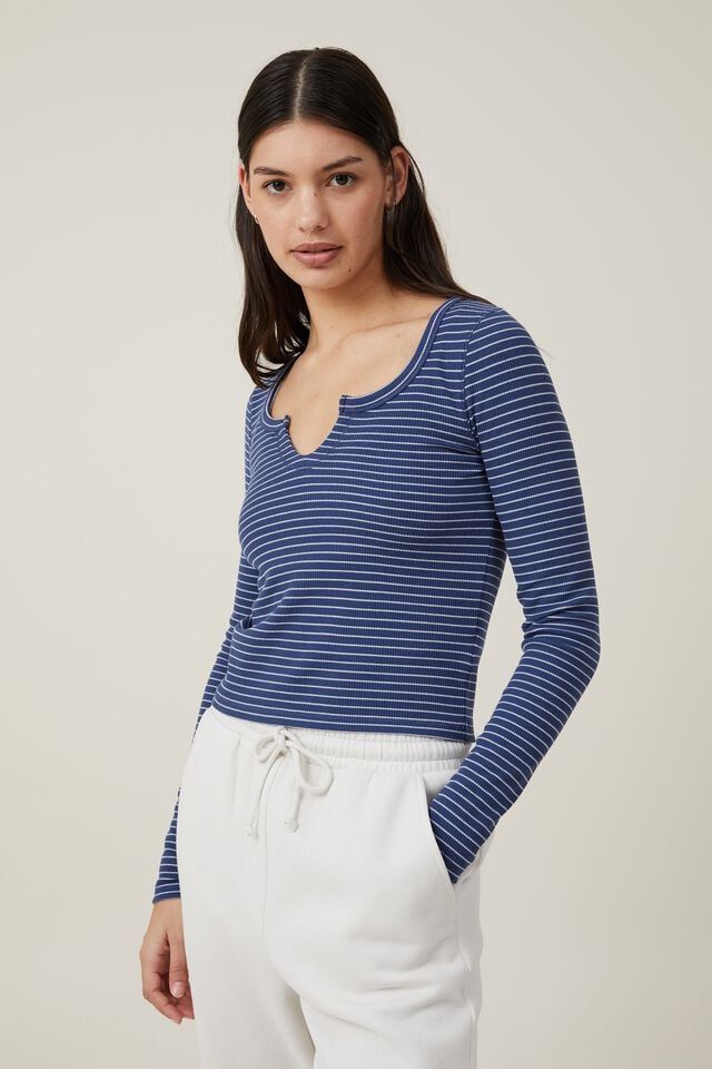 Willa Waffle Long Sleeve Top | Cotton On (US)