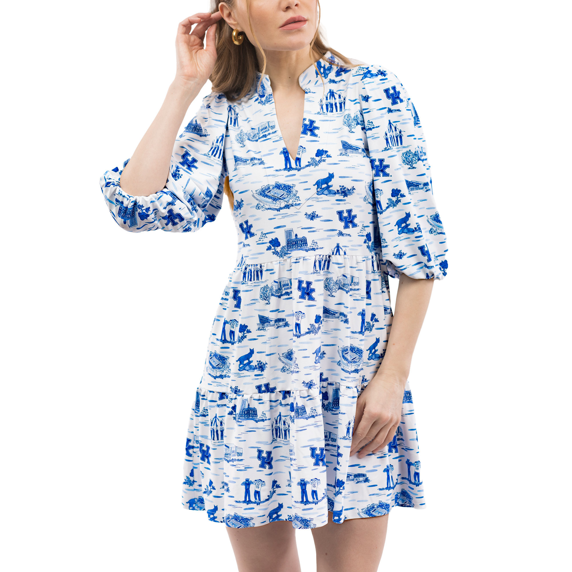 Women's Smith & Quinn Royal/White Kentucky Wildcats Tailgate Tory Dress | Fanatics