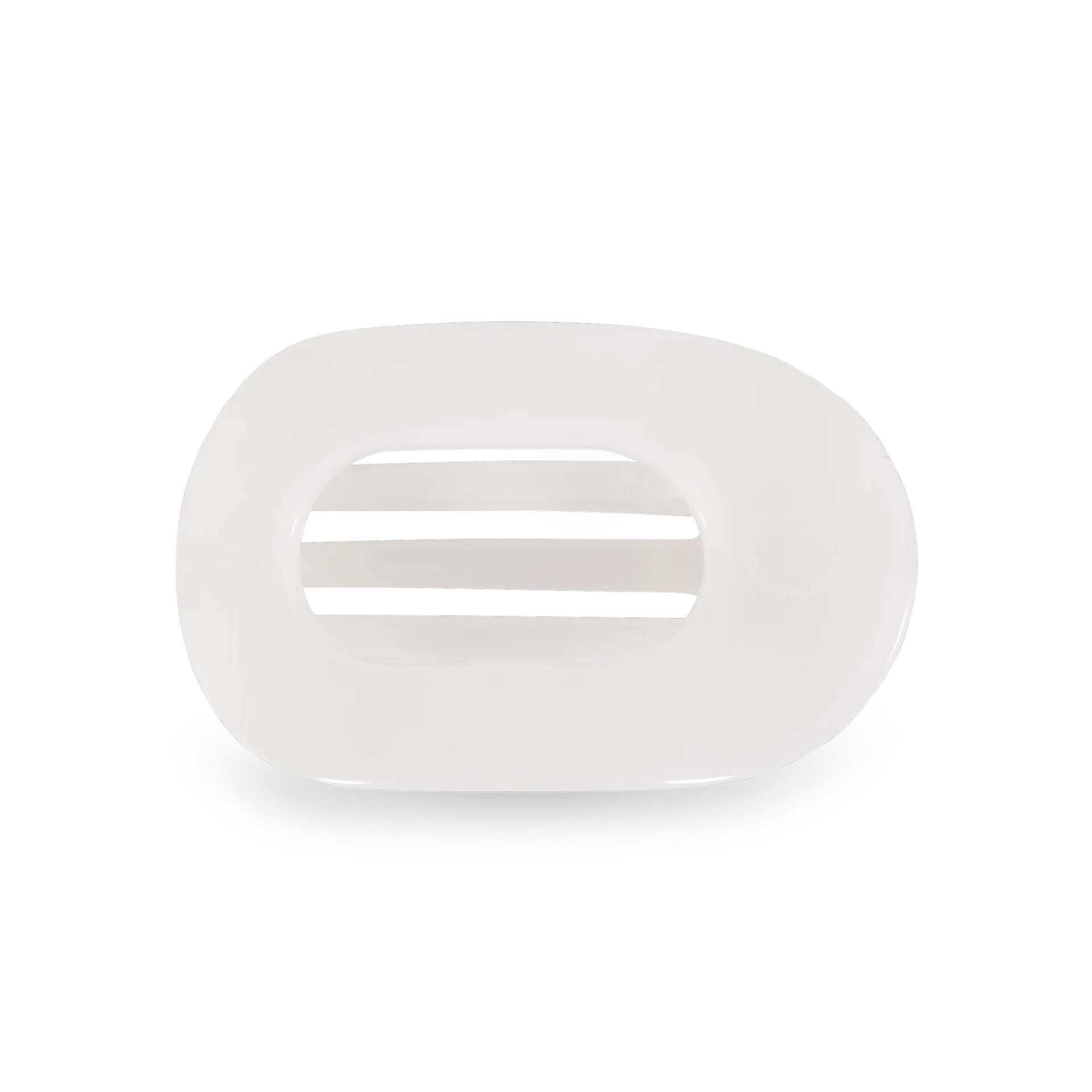 Coconut White Small Flat Round Clip | TELETIES