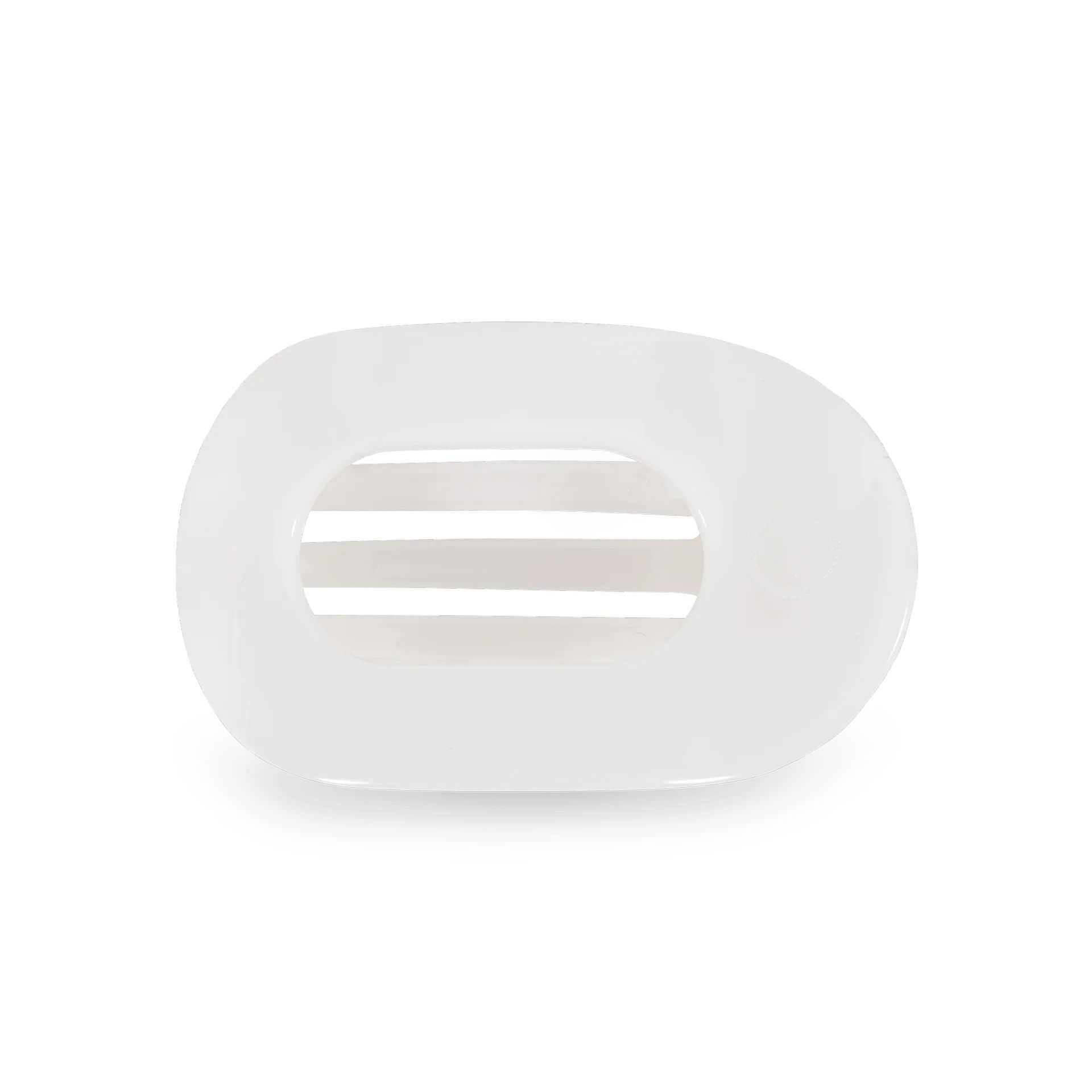 Coconut White Small Flat Round Clip | TELETIES