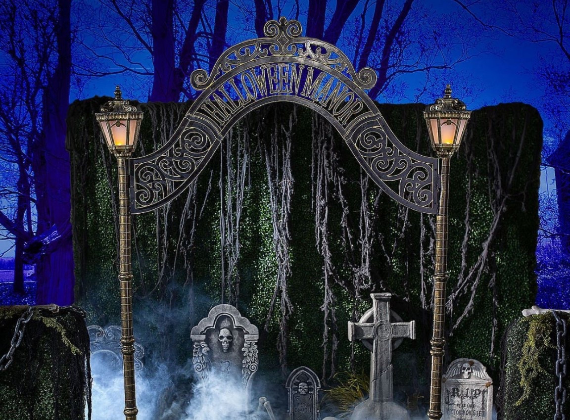 Create a chilling entrance with this 97” Halloween Manor Archway Prop 🏚️👻 Standing over 8 feet tall, this spooky archway transforms your yard or doorway into a haunted manor scene. Perfect for trick-or-treaters, Halloween parties, or as the ultimate backdrop for your haunted house display—this archway is a must-have statement piece for spooky season décor. 🎃💀🕸️

#LTKParties #LTKSeasonal #LTKHome