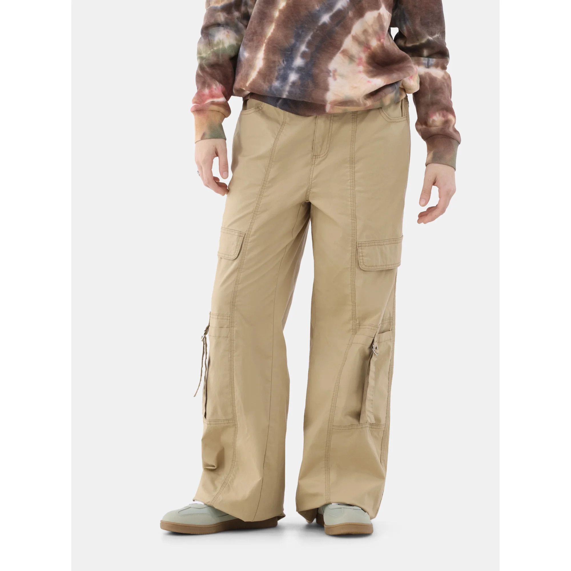 No Boundaries Cargo Parachute Pants, 29” Inseam, Women’s and Women’s Plus - Walmart.com | Walmart (US)