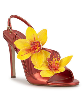 Women's Jylia Strappy Orchid Embellished Stiletto Dress Sandals | Macy's