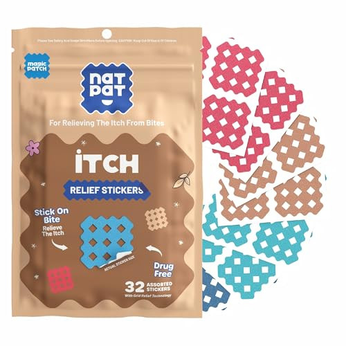 NATPAT Magic Patch Itch Relief Stickers - Insect Bite Patch for Mosquitos, Ticks, Midges, Sandflies, and Bed Bug Bites - Buzzpatch - 32 Count | Amazon (US)
