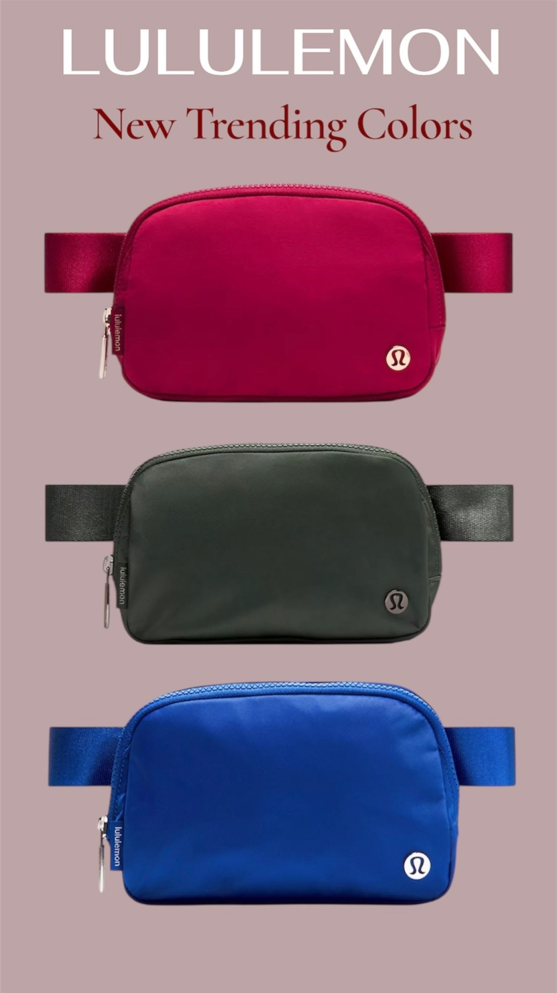 Lululemon belt bags in new trending colors. Great gift idea for teens. 




Lululemon belt bag, lulu belt bag, gift for teen girls, 

#LTKSeasonal #LTKGiftGuide #LTKHoliday

#LTKItBag #LTKCyberWeek #LTKFindsUnder50