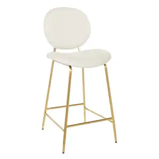 Carson Carrington Pafvalds 26-inch Gold Frame Counter Stool (Wheat Fabric) | Bed Bath & Beyond